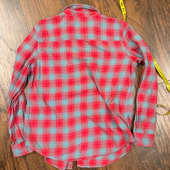 Filson Seattle Button Down Flannel Shirt red & blue Sz Large (Q1) - Picture 7 of 7